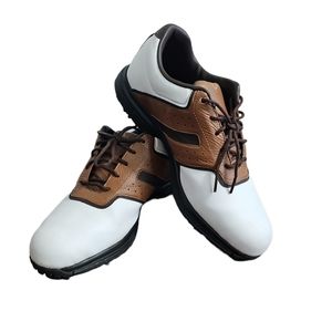 Nike Mens 10.5 Air Tour Brown LeatherSaddle Golf Shoes